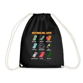 History of Art with Dinosaurs - Drawstring Bag - black - Front