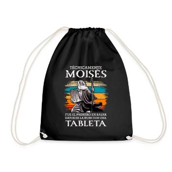 Moises First Daten-Cloud-Tablet hochladen - Turnbeutel - Schwarz - Vorne