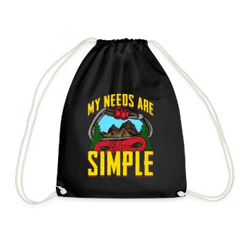 Alpiniste mes besoins sont simples - Sac de sport léger - noir - Devant