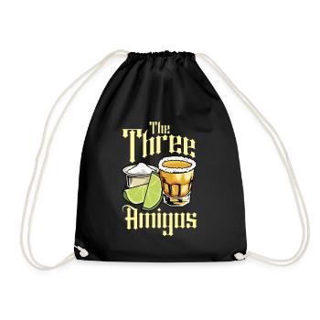 Los Tres Amigos Tequila Mexico Fiesta - Drawstring Bag - black - Front