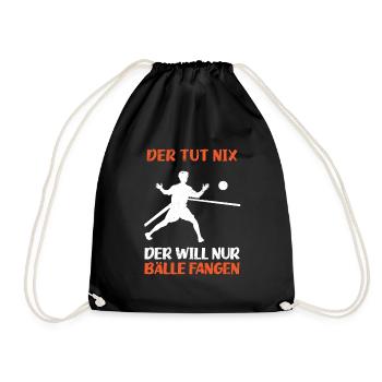 Handball Handballer Handballspieler Ballsport - Turnbeutel - Schwarz - Vorne