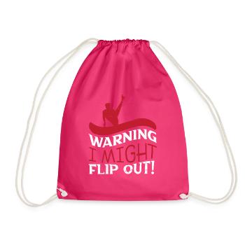 Gymnastik Turnen Barren Trampolin Ringe Turner - Turnbeutel - Fuchsia - Vorne