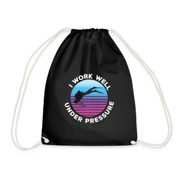 Nageurs Natation 50 mètres piste Brasse - Sac de sport léger - noir - Devant