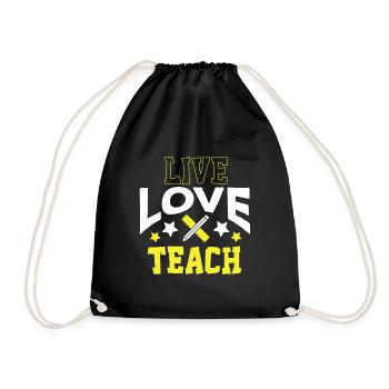 Teacher Primary School Teacher Secondary School Teacher - Drawstring Bag - black - Front