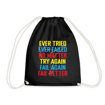 Karate Martial Arts Black Belt Dan Black Belt - Drawstring Bag - black - Front