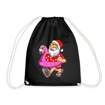 Père Noël en pyjama Lunettes de soleil Flamenco Float - Sac de sport léger - noir - Devant