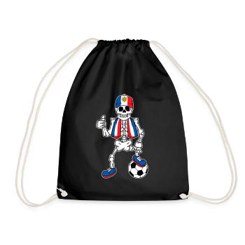 Skeleton France Amateur Football - Drawstring Bag - black - Front