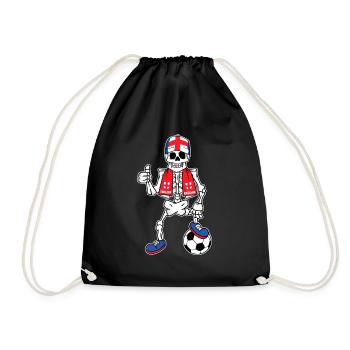 Skeleton England Amateur Football - Drawstring Bag - black - Front