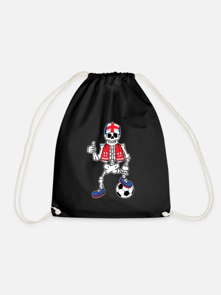 Skeleton England Amateur Football - Drawstring Bag - black