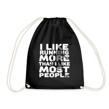 jogging jogger course course marathon en cours d'exécution - Sac de sport léger - noir - Devant