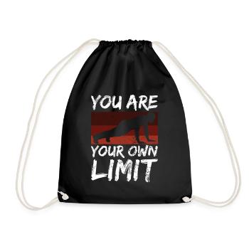 Calisthenics Sport du bist dein limit Mindset - Turnbeutel - Schwarz - Vorne