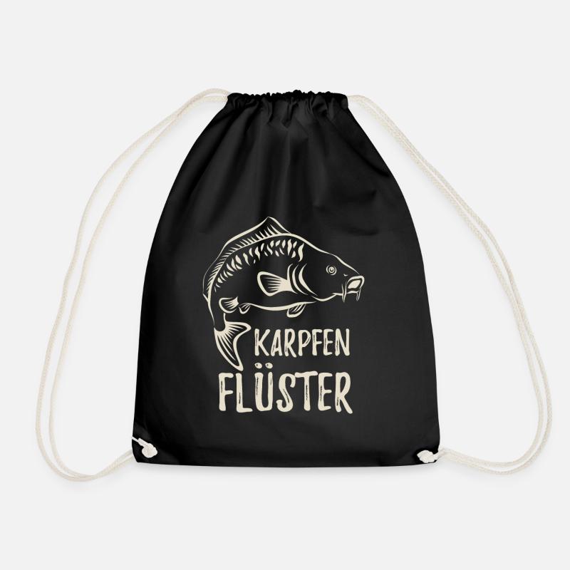 Karpfenflüsterer - Angler - angeln - Karpfen - Turnbeutel - Schwarz