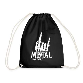 Metal For Ever - Metal Sign - Musique - Dicton - Sac de sport léger - noir - Devant