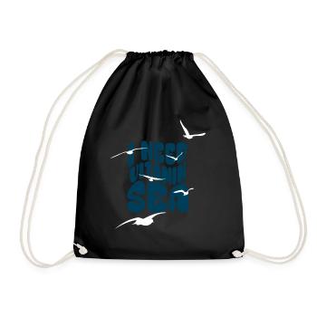 J’ai besoin de vitamine Mer - Vacances Été Mouettes Mer - Sac de sport léger - noir - Devant