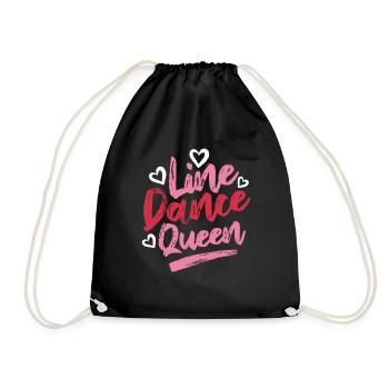 Linedance Queen - Linedancing Country Music - Drawstring Bag - black - Front