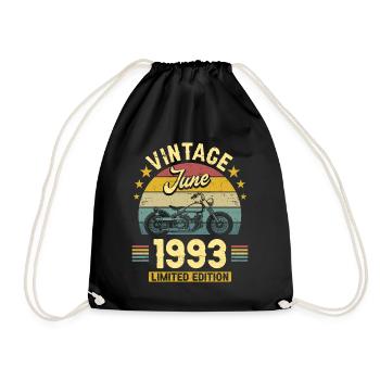 Biker Party June 1993 30 years anniversary - Drawstring Bag - black - Front