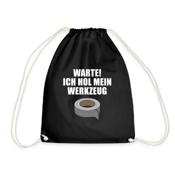 Klebeband - Duct Tape - reparieren - Werkzeug - Turnbeutel - Schwarz - Vorne