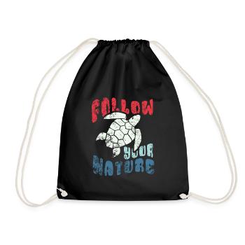 Suivez votre nature - Sea Turtle - Sac de sport léger - noir - Devant
