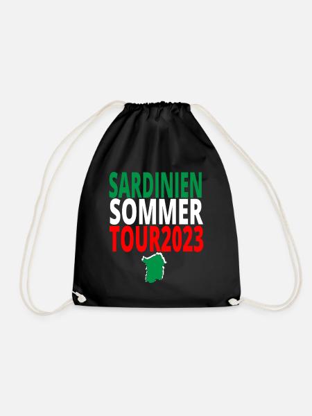 Sardinien Tour 2023 Urlaub T-Shirt Sommer - Turnbeutel - Schwarz