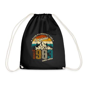 Original 1983 Limited Edition - Geschenk - Turnbeutel - Schwarz - Vorne