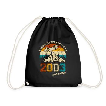 Limited Edition August 2003 Geburtstag Geschenk - Turnbeutel - Schwarz - Vorne