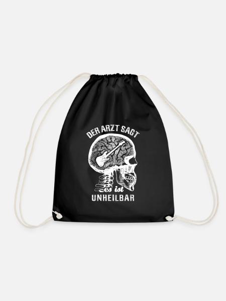 Der Arzt sagt es ist unheilbar - E-Bass - Turnbeutel - Schwarz