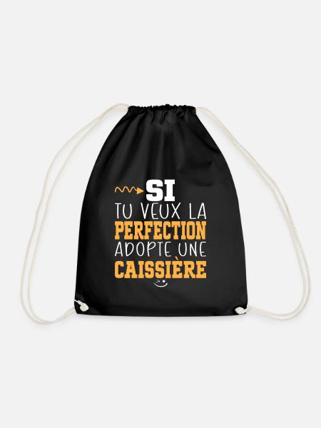 Métier Humour Femme Caissière - Sac de sport léger - noir