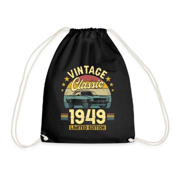 Voiture Vintage Année 1949 75 Ans Anniversaire - Sac de sport léger - noir - Devant