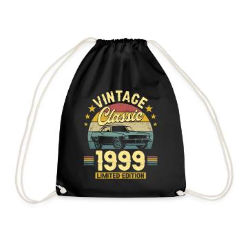 Voiture Vintage Année 1999 25 Ans Anniversaire - Sac de sport léger - noir - Devant