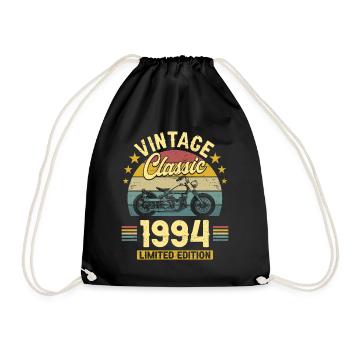 Motorcycle Year 1994 Biker 30 Years Anniversary - Drawstring Bag - black - Front