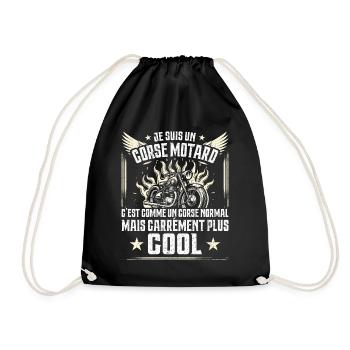 Carrément Plus Cool Corse Motard Cadeau Moto - Sac de sport léger - noir - Devant