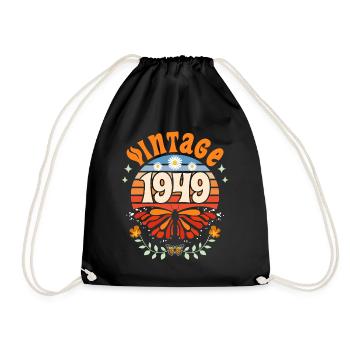 Papillon Année 1949 Femme 75 Ans Anniversaire - Sac de sport léger - noir - Devant