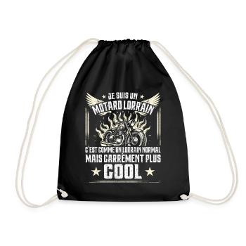 Carrément Plus Cool Motard Lorrain Cadeau Moto - Sac de sport léger - noir - Devant