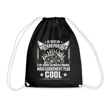 Carrément Plus Cool Motard Parisien Cadeau Moto - Sac de sport léger - noir - Devant