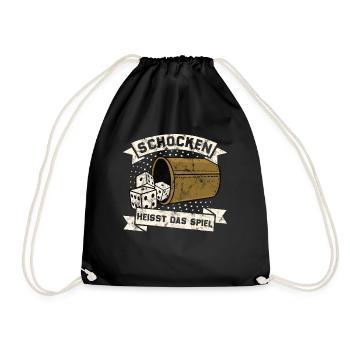 Schocken est le jeu appelé jeu de dés Boire de la bière - Sac de sport léger - noir - Devant