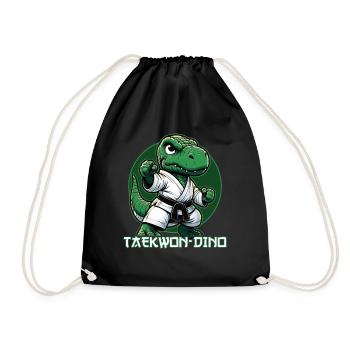 Drôle T-Rex Taekwondo Dino Arts Martiaux - Sac de sport léger - noir - Devant