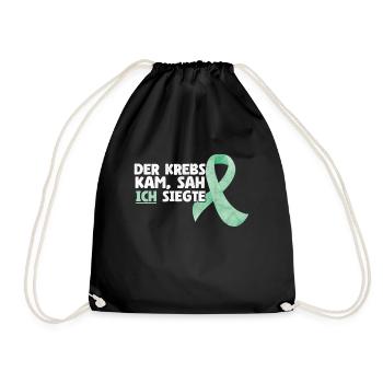 The Cancer Came Saw I Won Battle Awareness - Drawstring Bag - black - Front