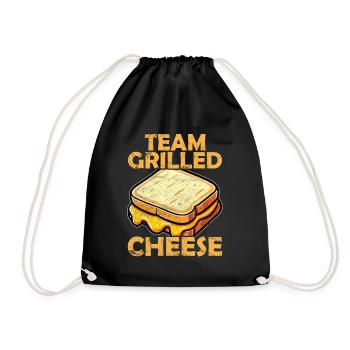 Team Grilled Cheese Lover Funny - Drawstring Bag - black - Front