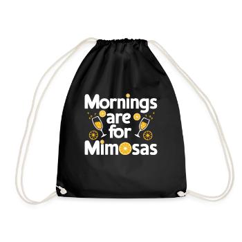 Mornings are for Mimosas Lover Cocktail Holiday - Drawstring Bag - black - Front