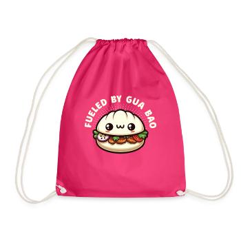 Gua Bao Asian Food Lover China Vietnam Kawaii - Drawstring Bag - fuchsia - Front