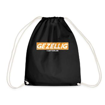 Gezellig Dutch Tupil Pays-Bas Moulin à vent - Sac de sport léger - noir - Devant