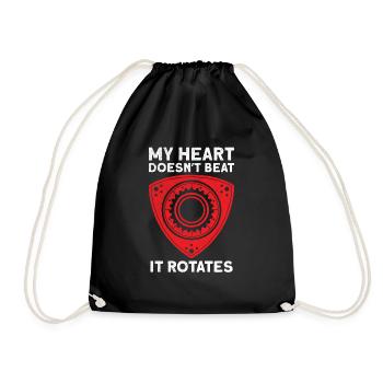 Rotary Wankel Motor Torque Car Engineering Tuning - Drawstring Bag - black - Front