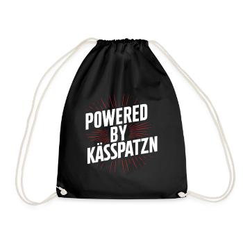 Swabian cheese spaetzle dialect Swabian food - Drawstring Bag - black - Front