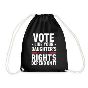 Votez comme si les droits de votre fille en dépendaient - Sac de sport léger - noir - Devant