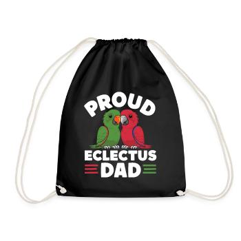 Funny Eclectus Parrot Saying Bird Owner Pet - Drawstring Bag - black - Front