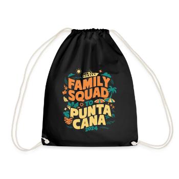 Escouade de vacances en famille Punta Cana 2024 vacances d’été - Sac de sport léger - noir - Devant