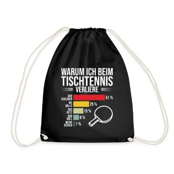 Drôle de tennis de table disant pourquoi je perds - Sac de sport léger - noir - Devant