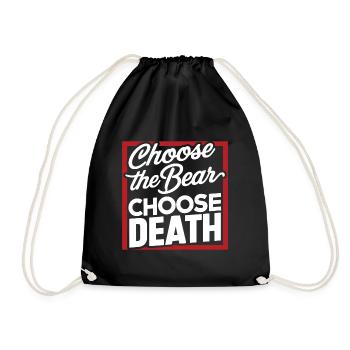 Choisissez l'ours Choisissez la mort dans les bois Anti Feminis - Sac de sport léger - noir - Devant
