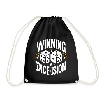 Board Game Geeks funny saying Dice Roll Pun - Drawstring Bag - black - Front