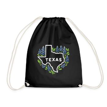 Bluebonnet Texas Routen USA Liebe Texas Mädchen Jungen - Turnbeutel - Schwarz - Vorne